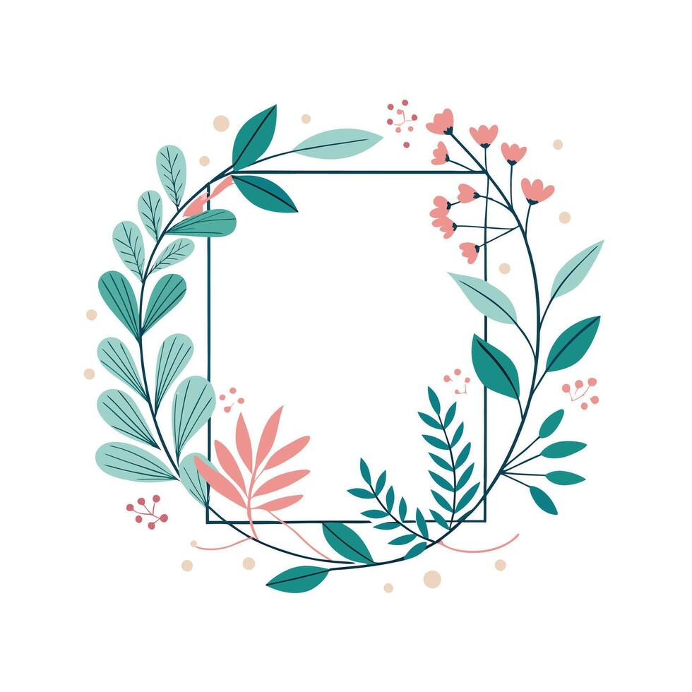 Beautiful Floral Frame Border Illustration vector