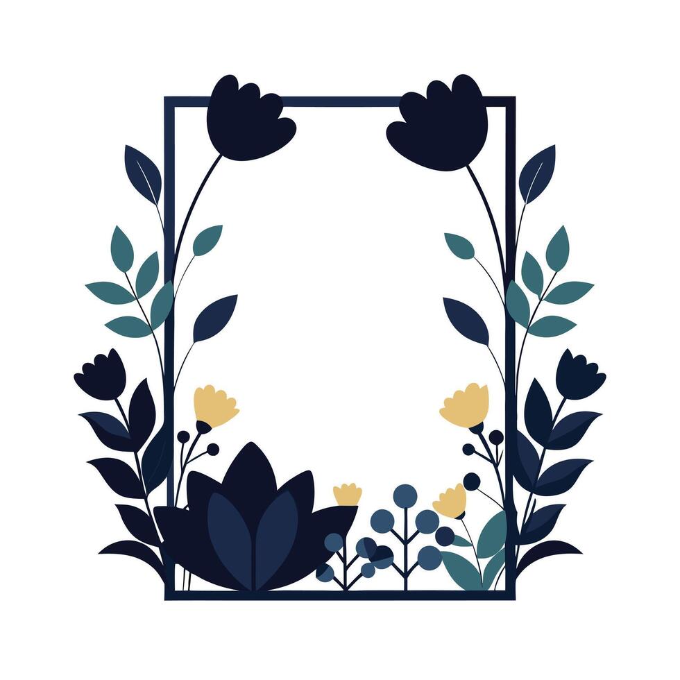 Beautiful Floral Frame Border Illustration vector