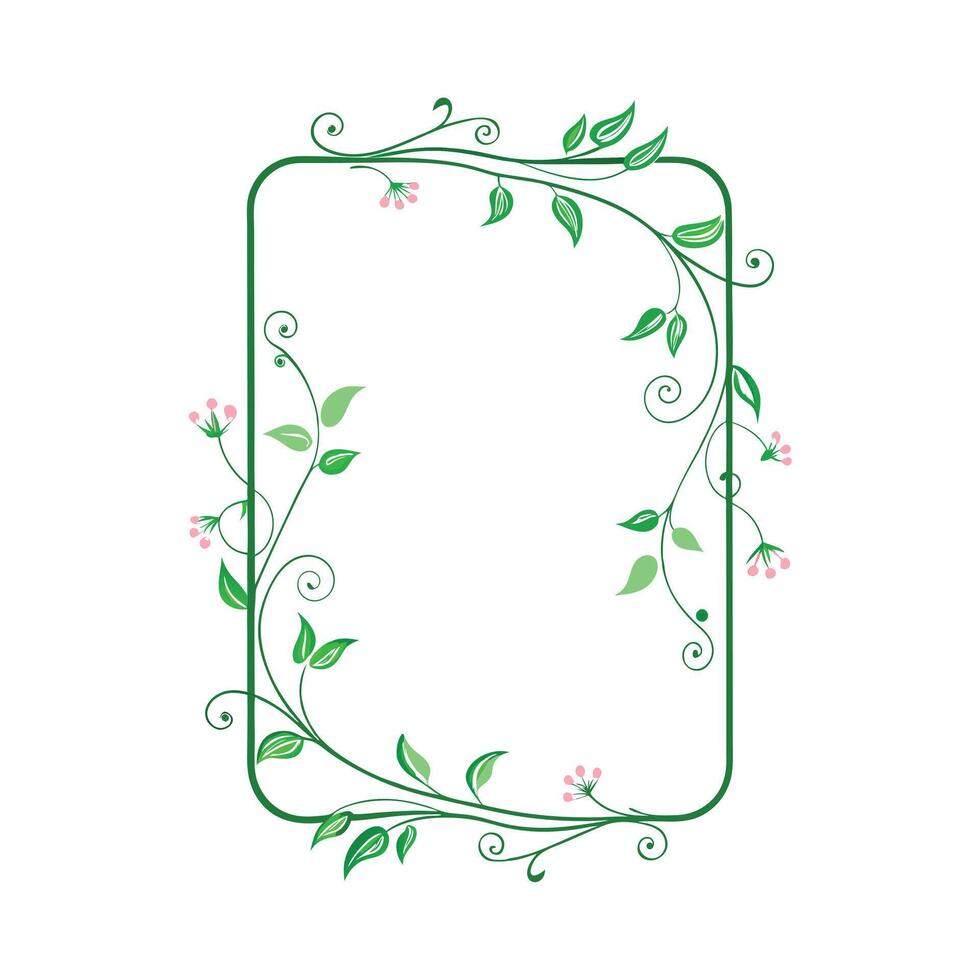 Beautiful Floral Frame Border Illustration vector