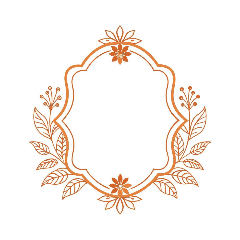 Beautiful Floral Frame Border Illustration vector
