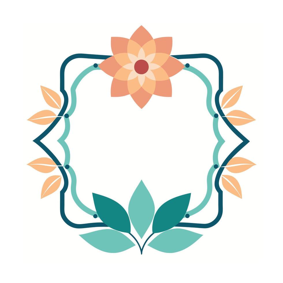 Beautiful Floral Frame Border Illustration vector