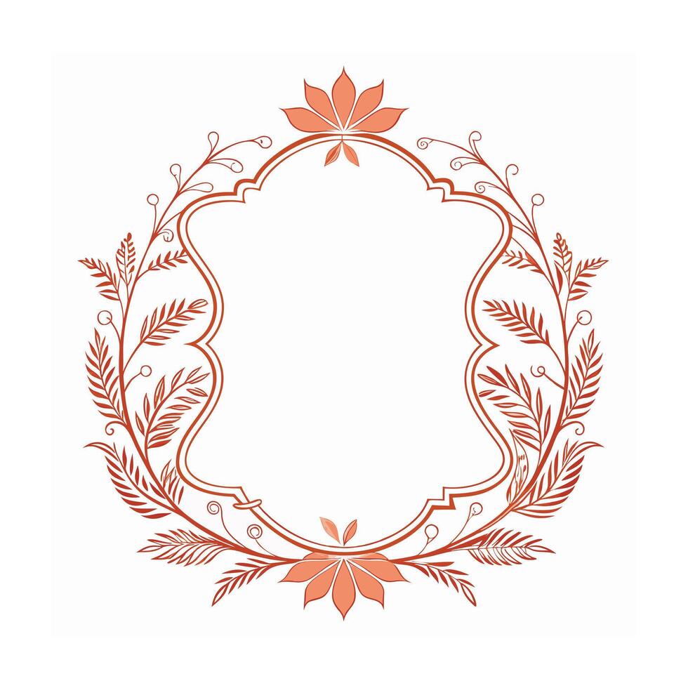 Beautiful Floral Frame Border Illustration vector
