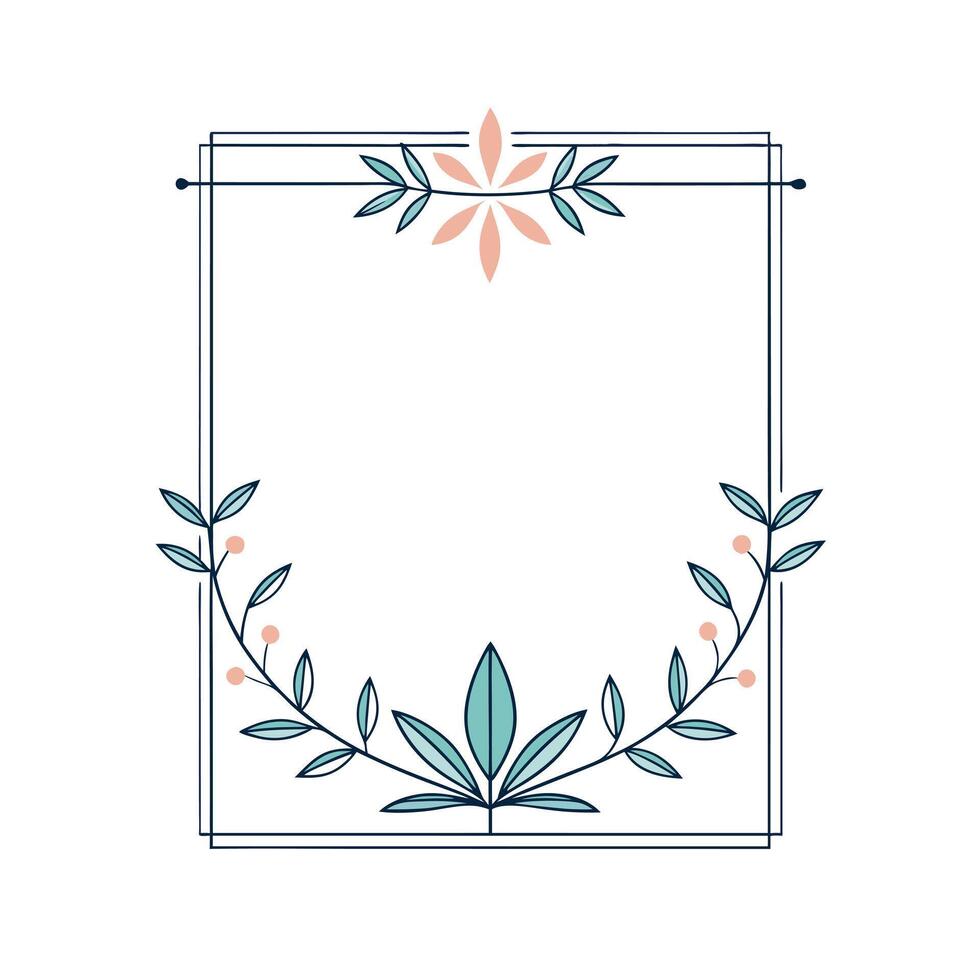 Beautiful Floral Frame Border Illustration vector