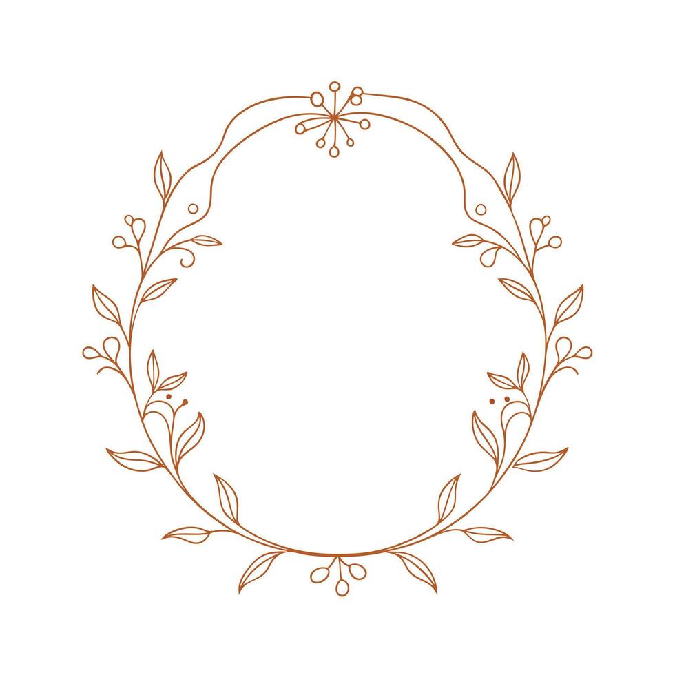 Beautiful Floral Frame Border Illustration vector