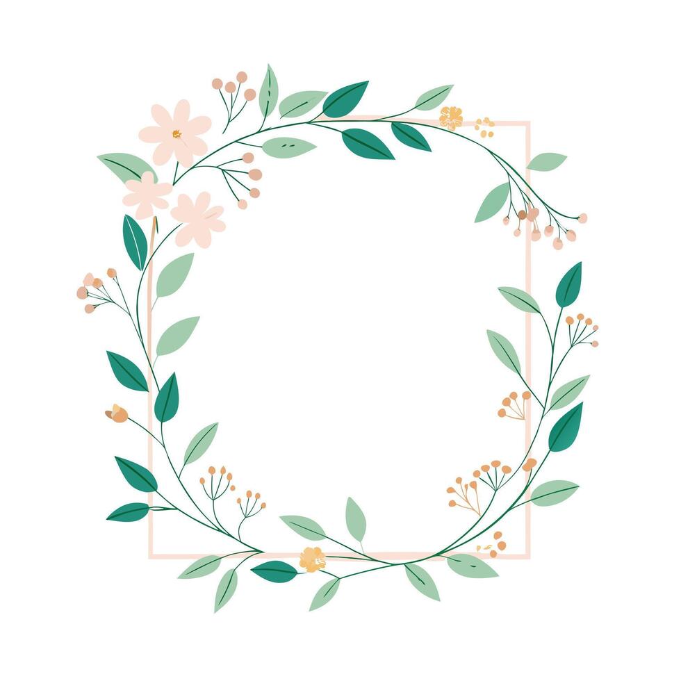 Beautiful Floral Frame Border Illustration vector
