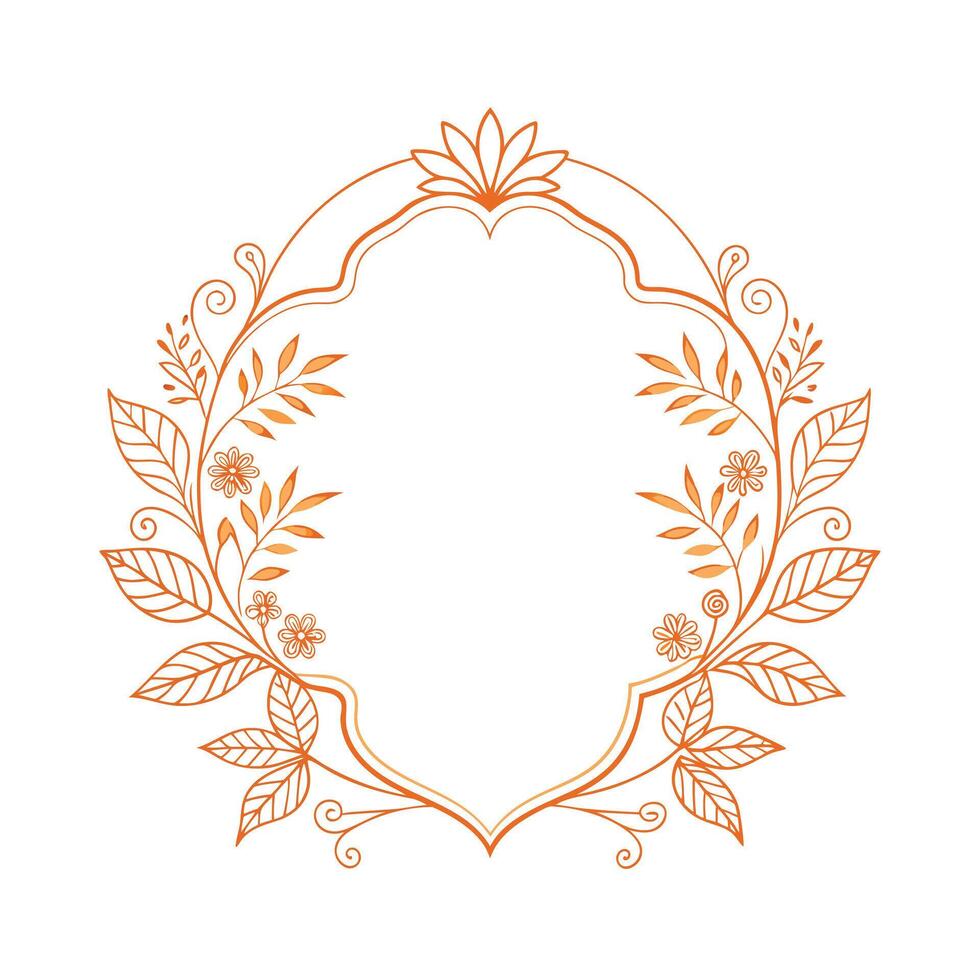 Beautiful Floral Frame Border Illustration vector