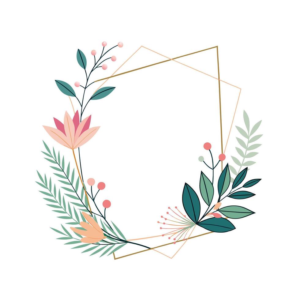 Beautiful Floral Frame Border Illustration vector