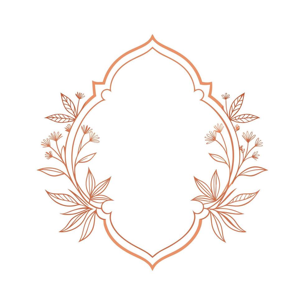 Beautiful Floral Frame Border Illustration vector