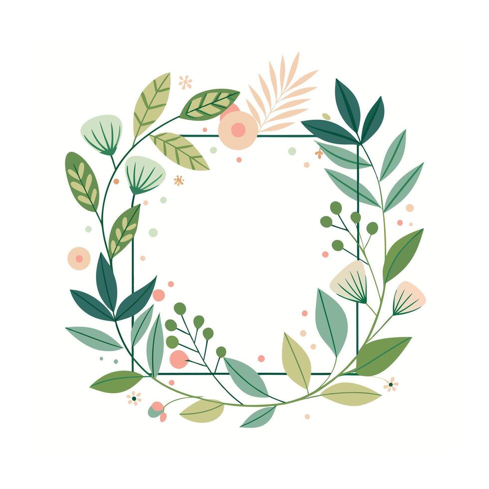 Beautiful Floral Frame Border Illustration vector