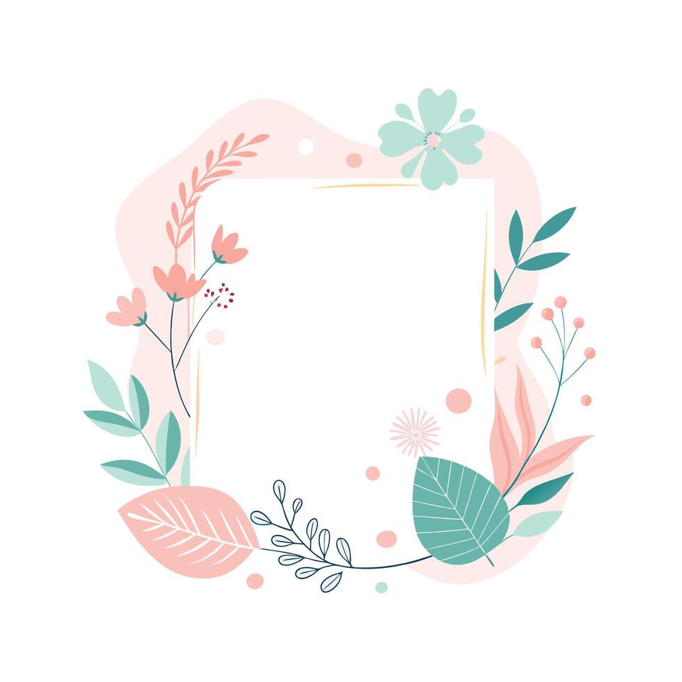 Beautiful Floral Frame Border Illustration vector