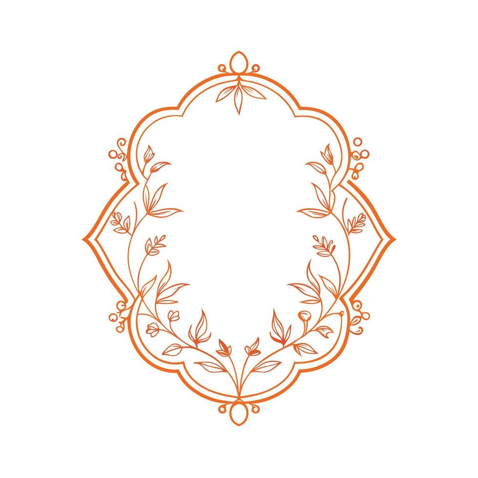 Beautiful Floral Frame Border Illustration vector