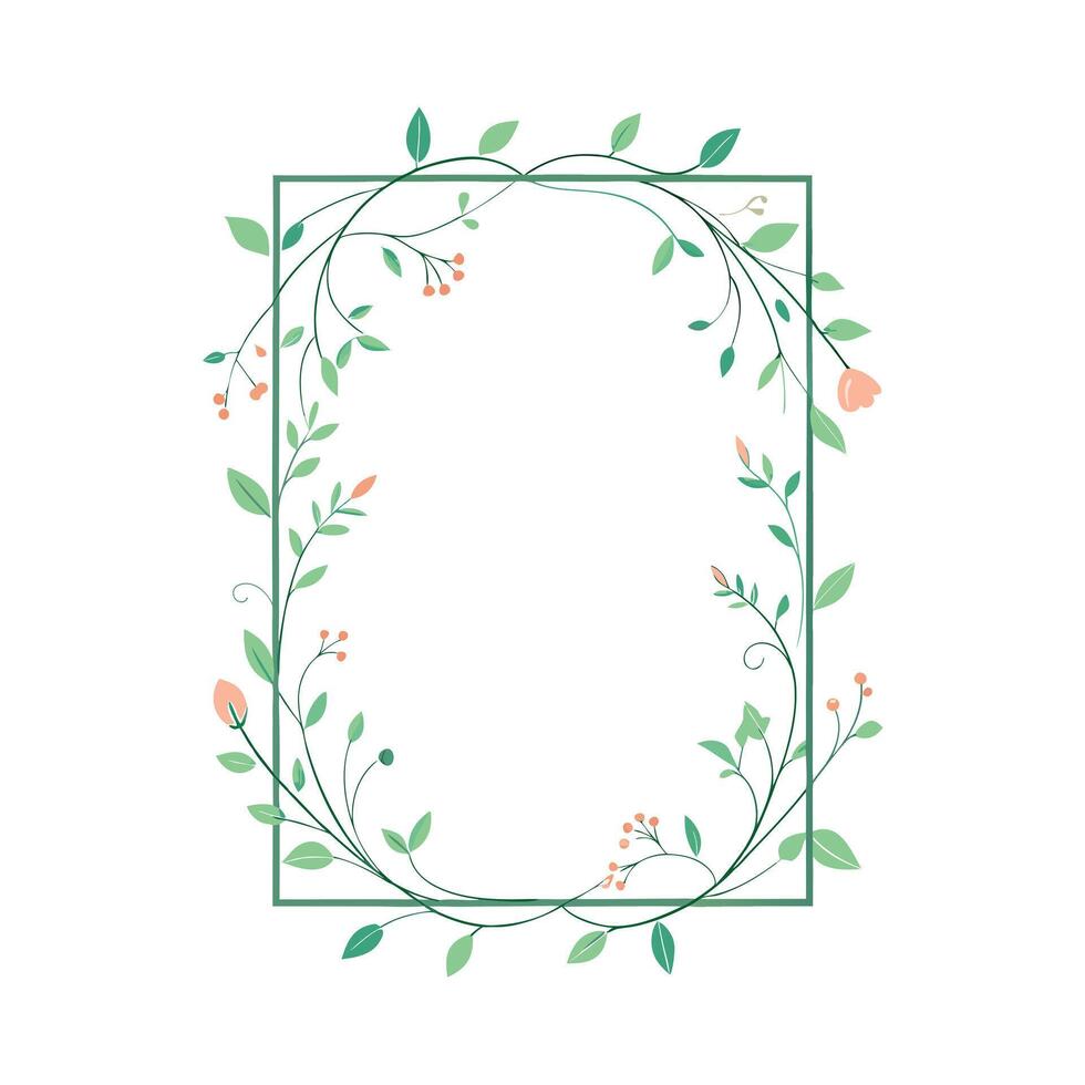 Beautiful Floral Frame Border Illustration vector