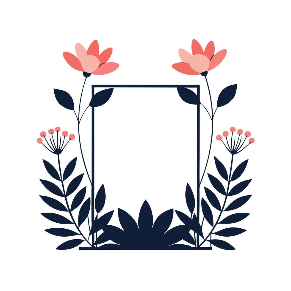 Beautiful Floral Frame Border Illustration vector