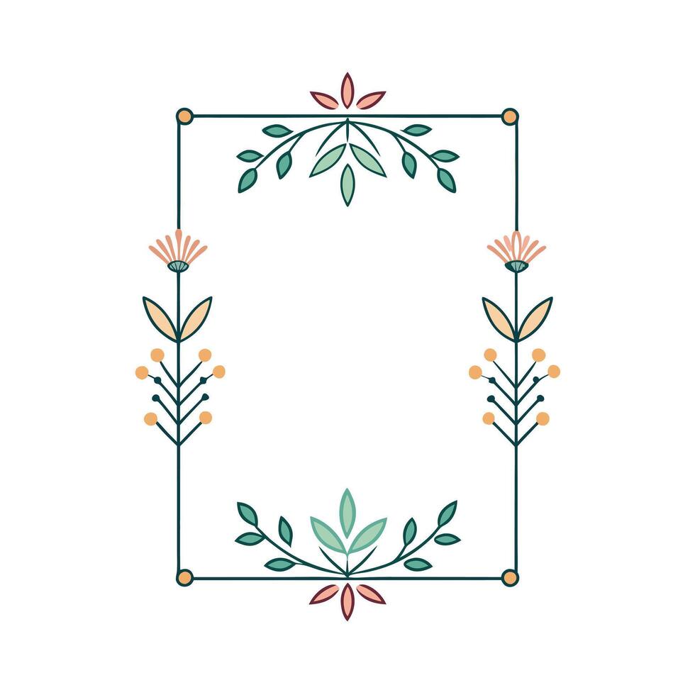 Beautiful Floral Frame Border Illustration vector