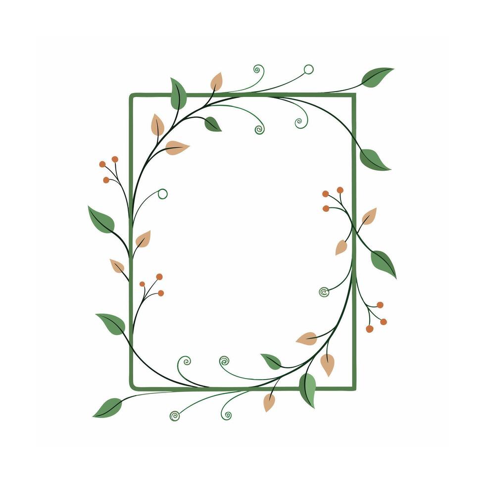 Beautiful Floral Frame Border Illustration vector