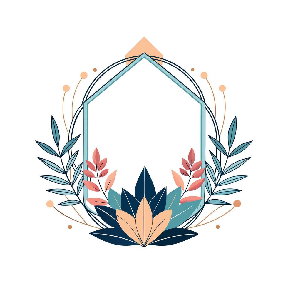 Beautiful Floral Frame Border Illustration vector