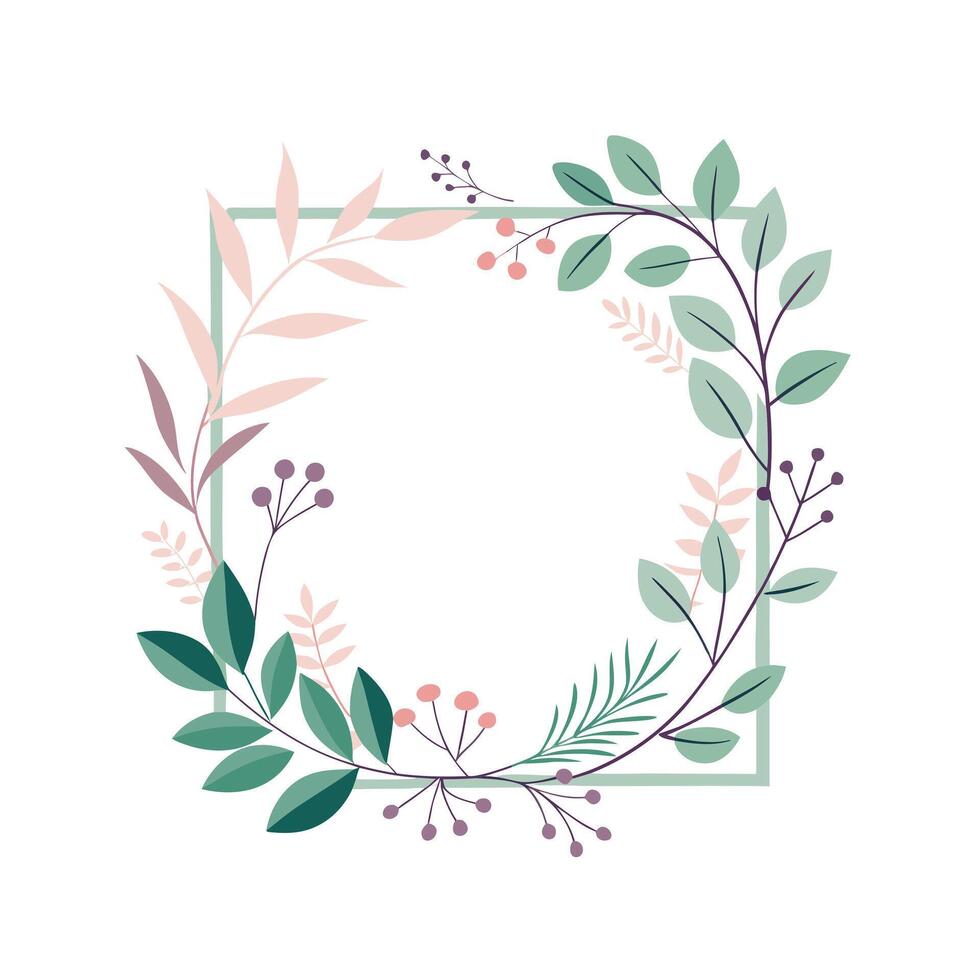 Beautiful Floral Frame Border Illustration vector