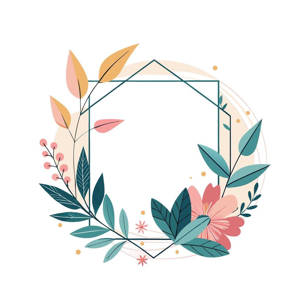 Beautiful Floral Frame Border Illustration vector
