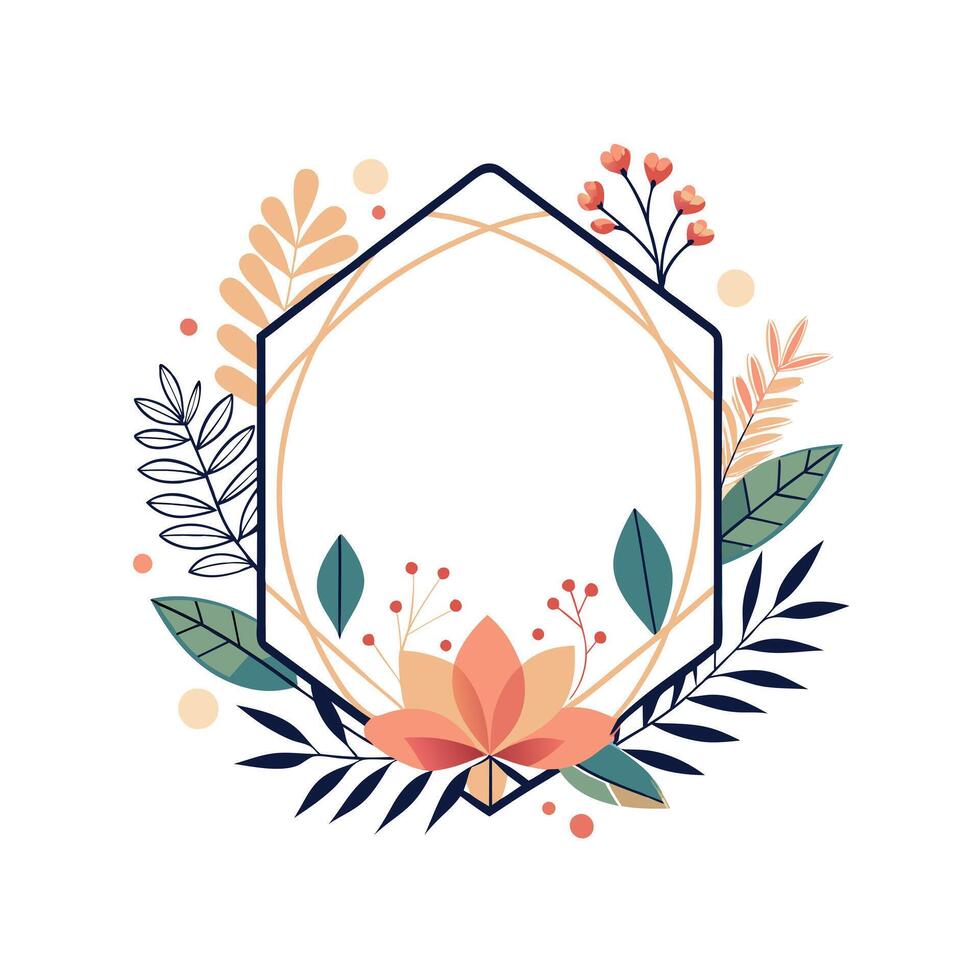 Beautiful Floral Frame Border Illustration vector