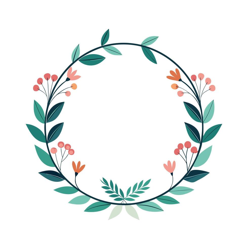 Beautiful Floral Frame Border Illustration vector
