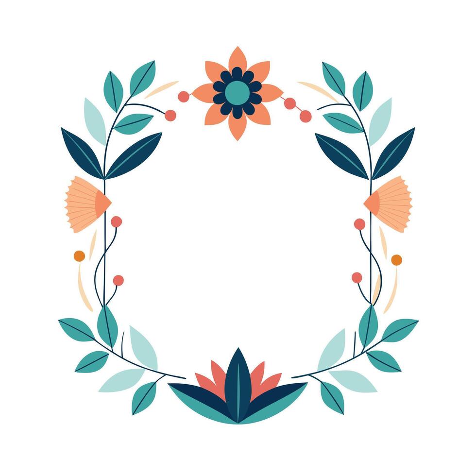 Beautiful Floral Frame Border Illustration vector