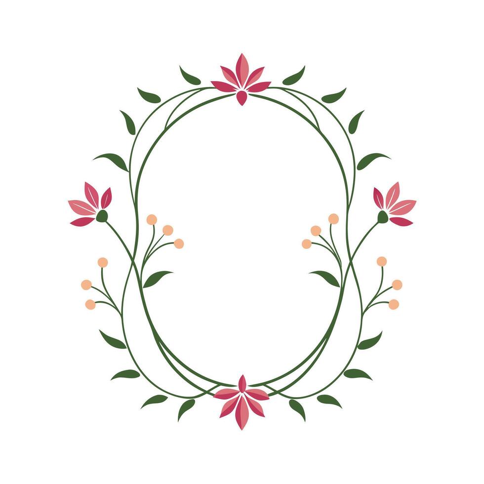 Beautiful Floral Frame Border Illustration vector