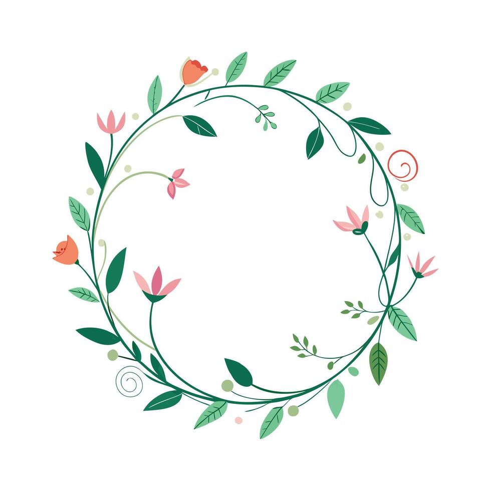 Beautiful Floral Frame Border Illustration vector