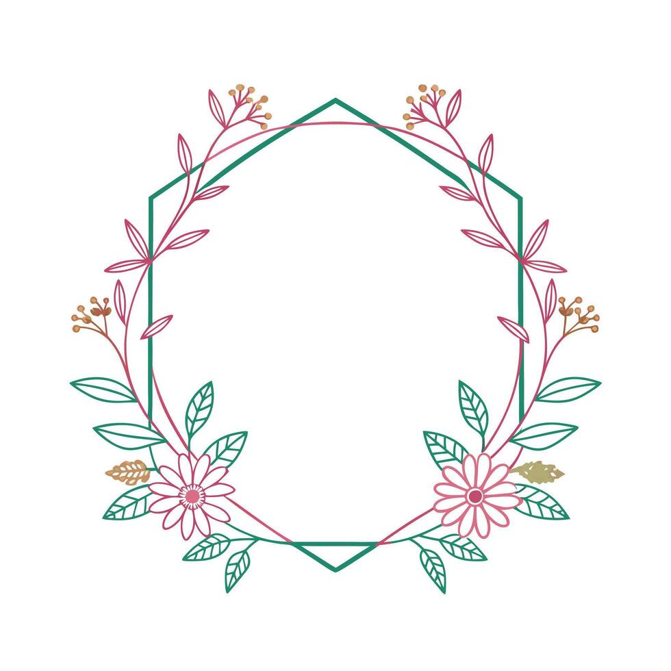 Beautiful Floral Frame Border Illustration vector