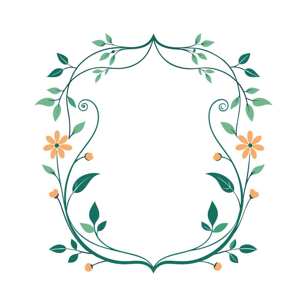 Beautiful Floral Frame Border Illustration vector