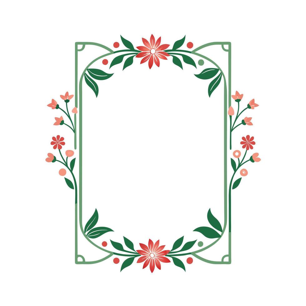 Beautiful Floral Frame Border Illustration vector
