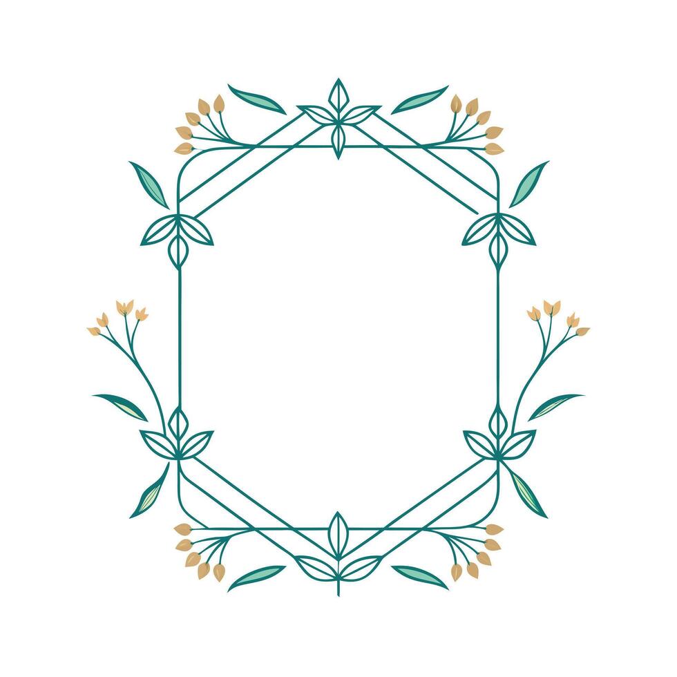 Beautiful Floral Frame Border Illustration vector