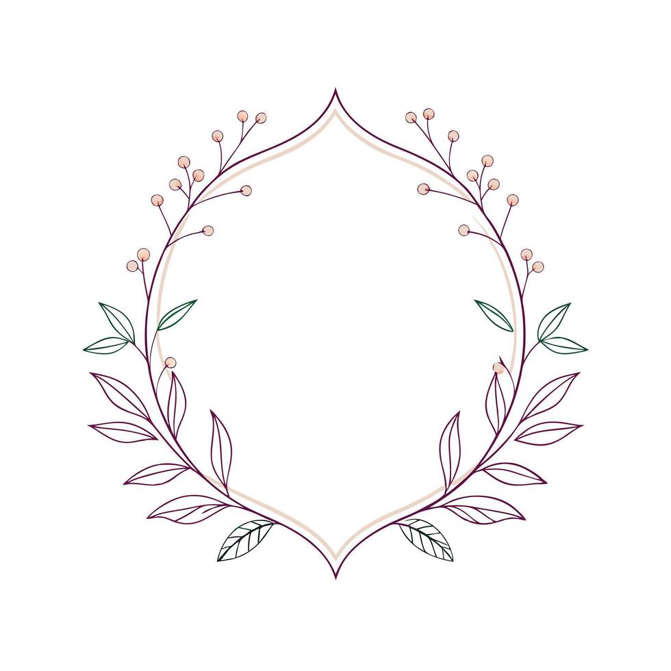 Beautiful Floral Frame Border Illustration vector