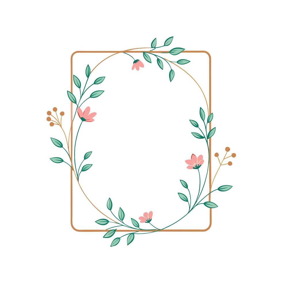 Beautiful Floral Frame Border Illustration vector
