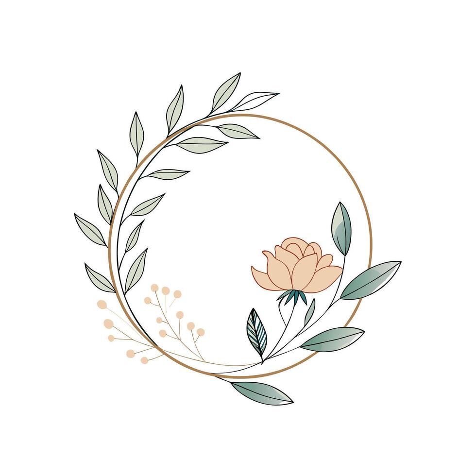Beautiful Floral Frame Border Illustration vector