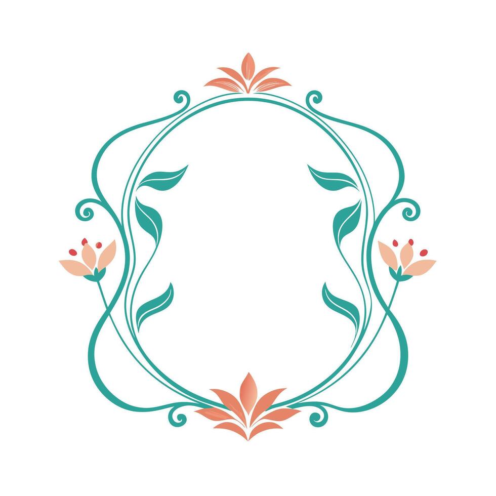 Beautiful Floral Frame Border Illustration vector