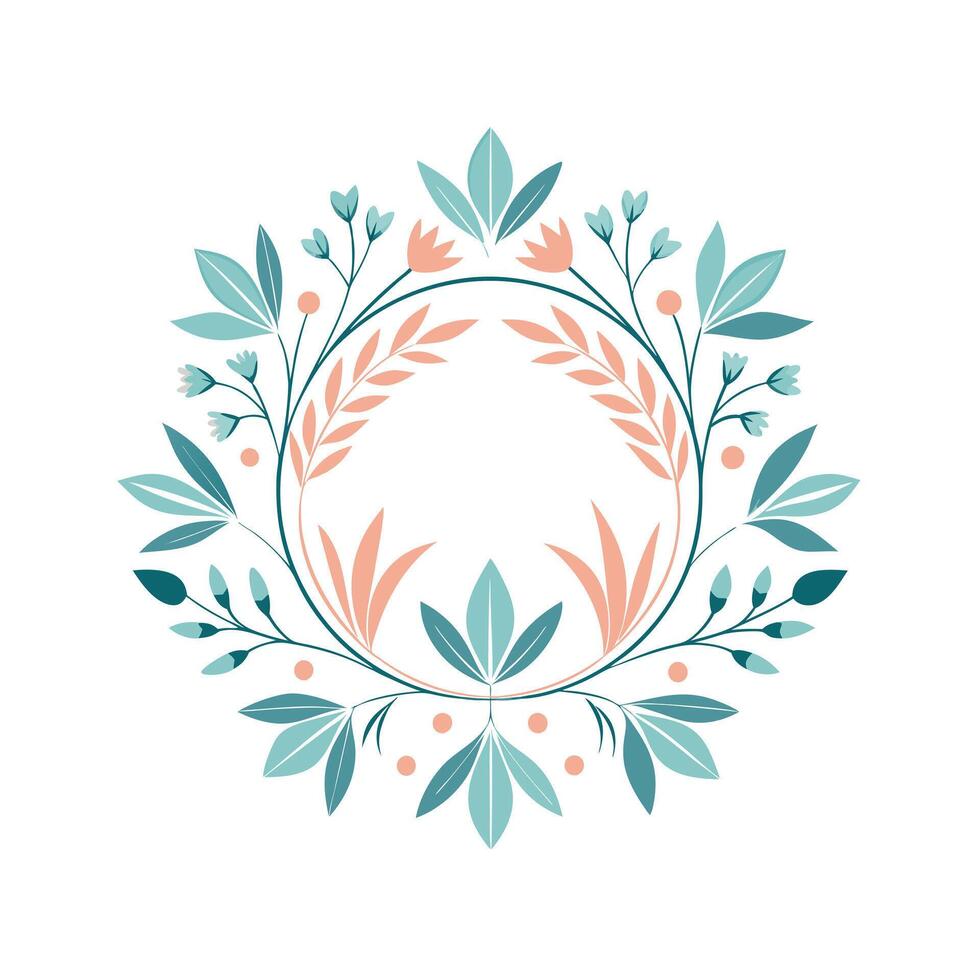 Beautiful Floral Frame Border Illustration vector