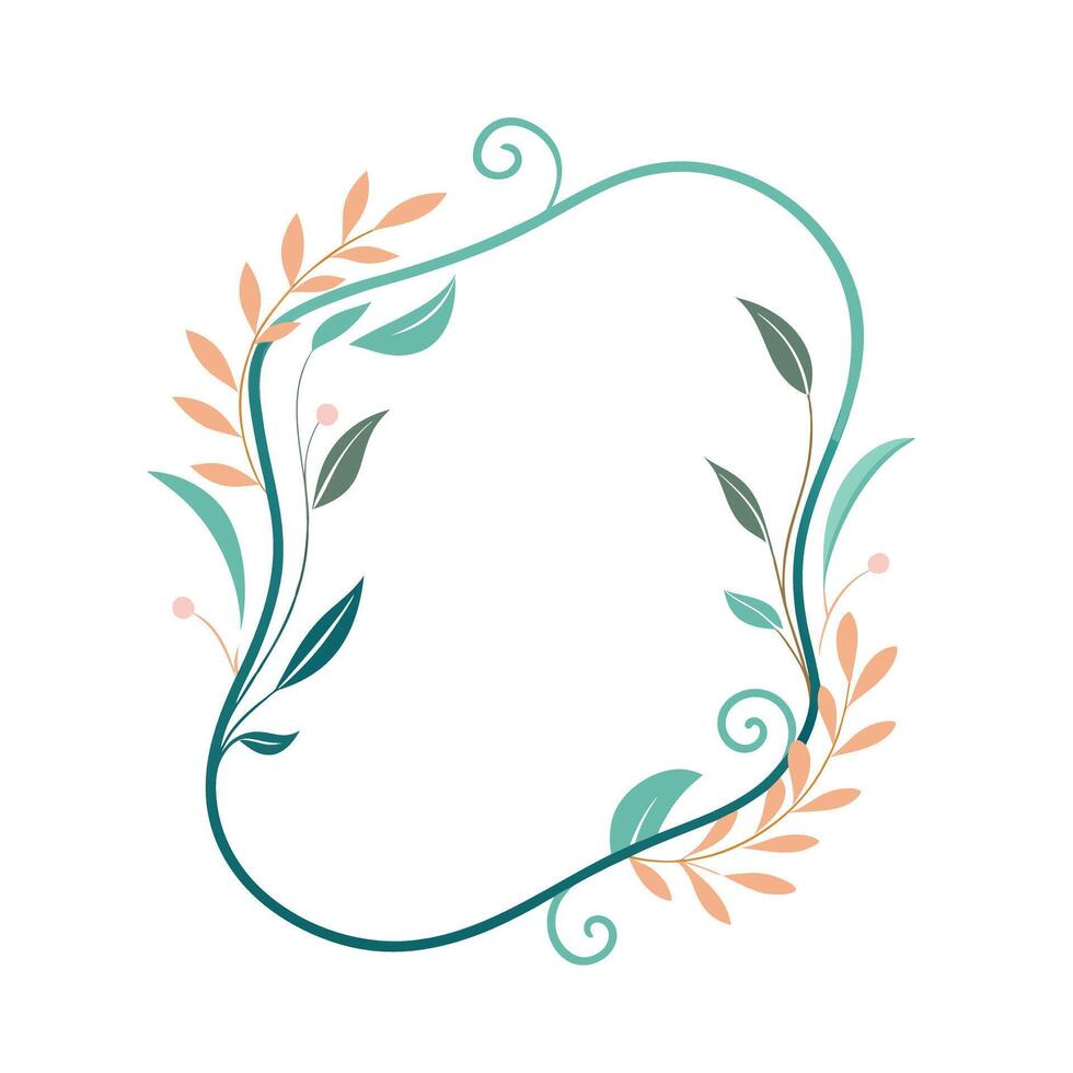 Beautiful Floral Frame Border Illustration vector