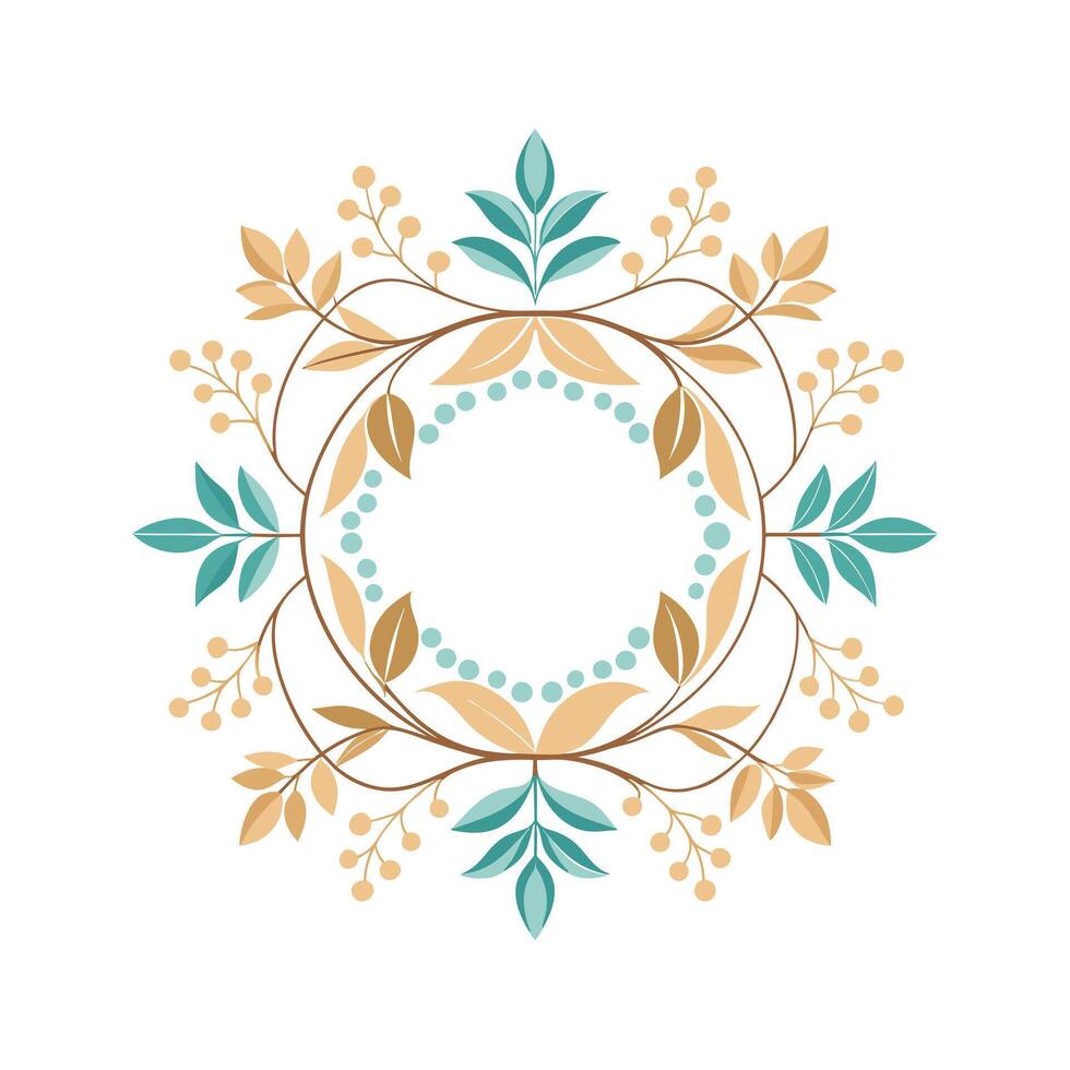 Beautiful Floral Frame Border Illustration vector