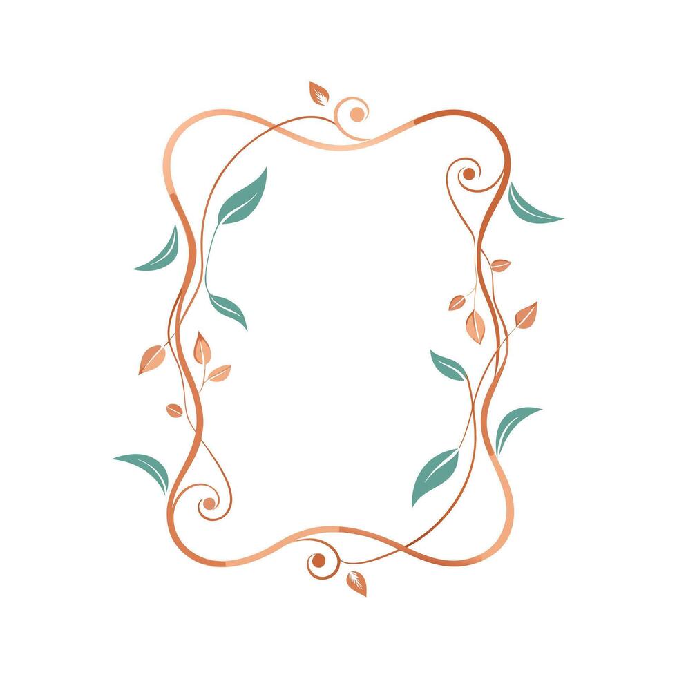 Beautiful Floral Frame Border Illustration vector