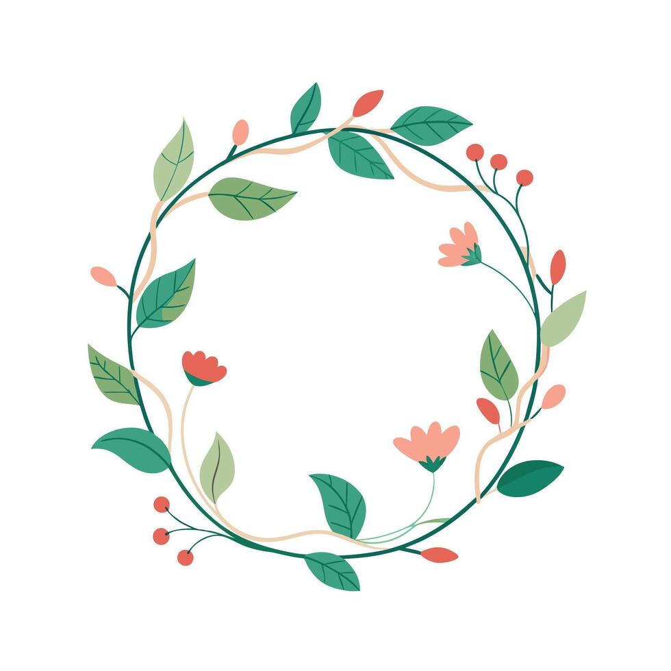Beautiful Floral Frame Border Illustration vector