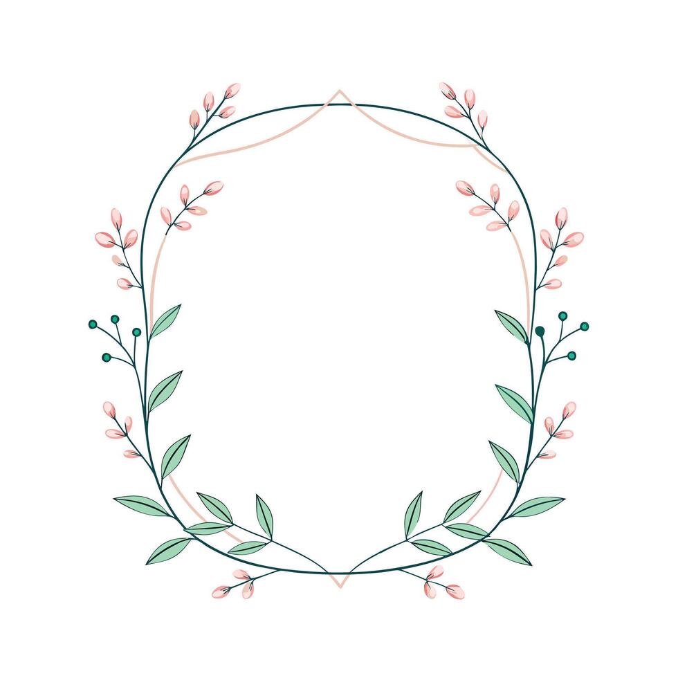Beautiful Floral Frame Border Illustration vector