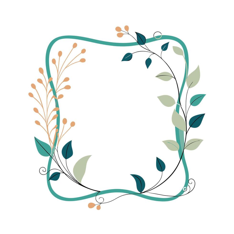Beautiful Floral Frame Border Illustration vector