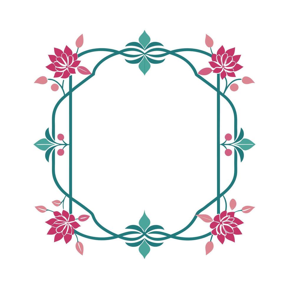 Beautiful Floral Frame Border Illustration vector