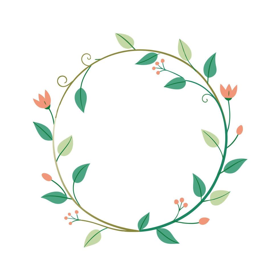 Beautiful Floral Frame Border Illustration vector