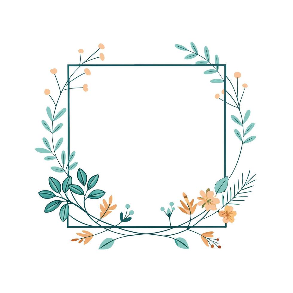 Beautiful Floral Frame Border Illustration vector