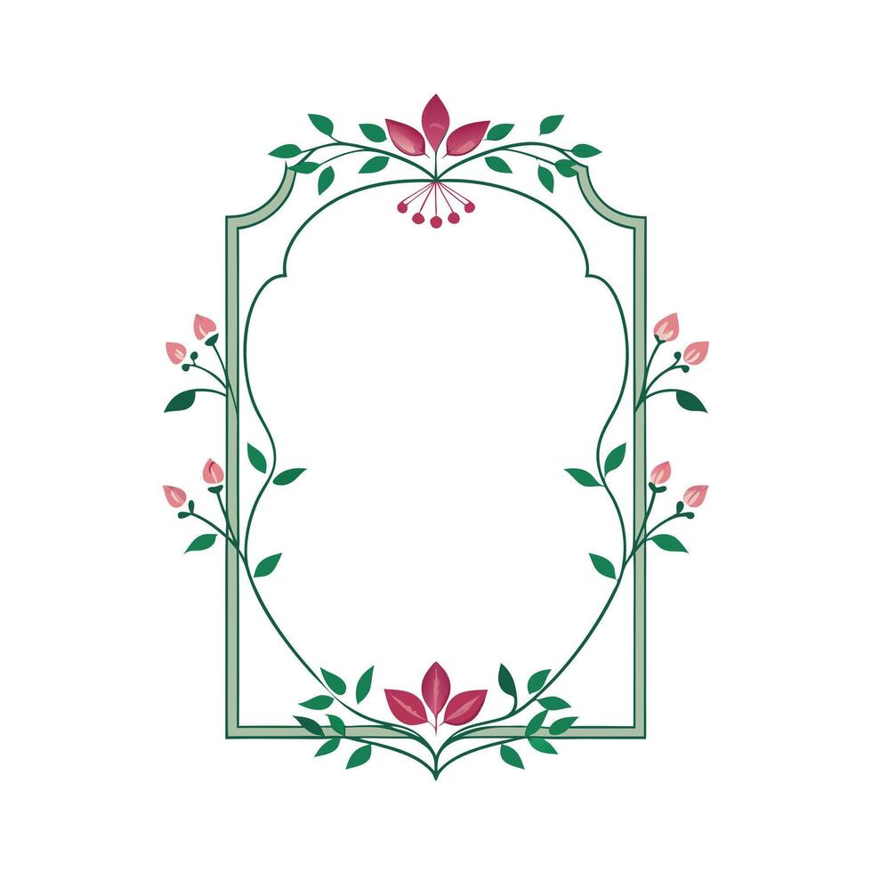 Beautiful Floral Frame Border Illustration vector