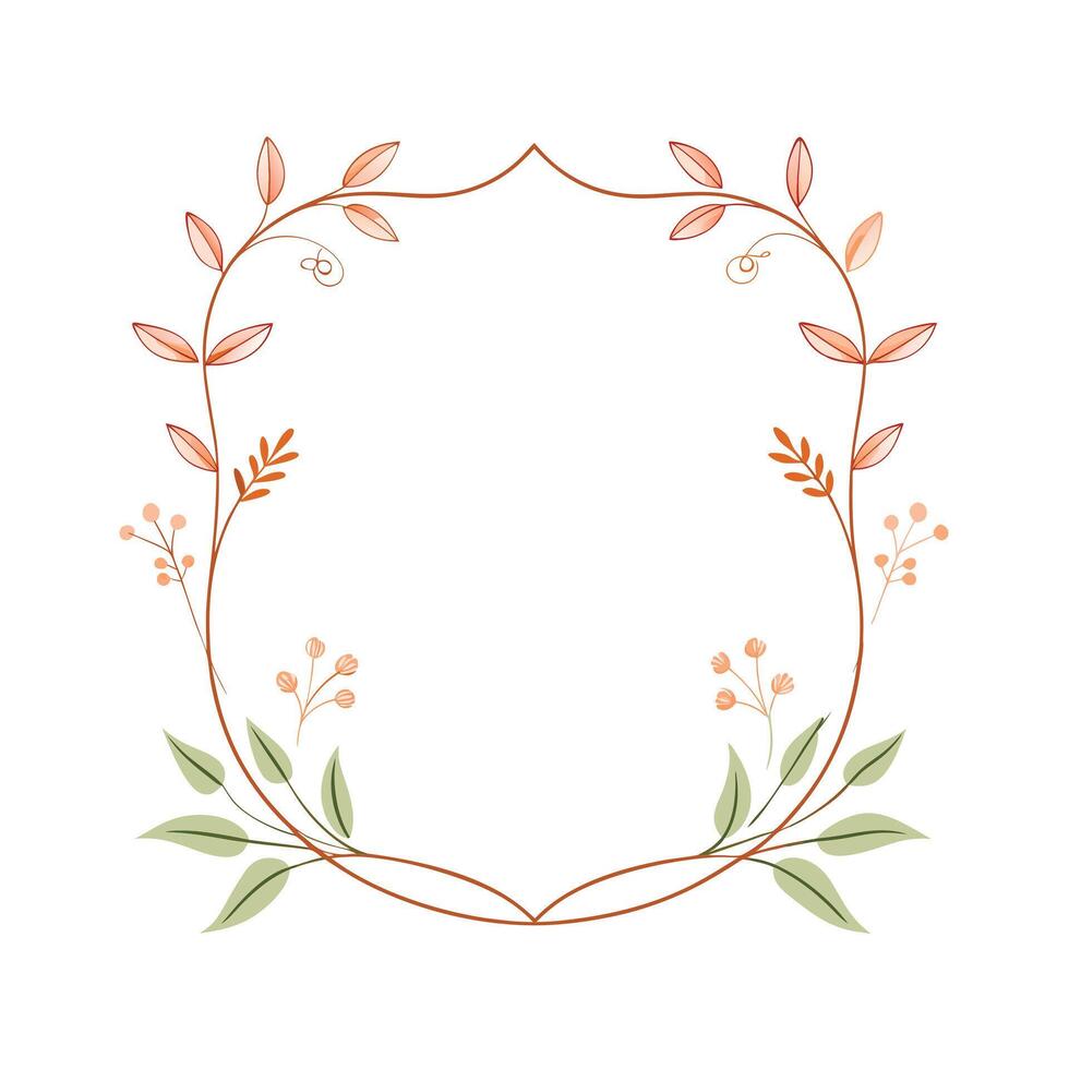 Beautiful Floral Frame Border Illustration vector
