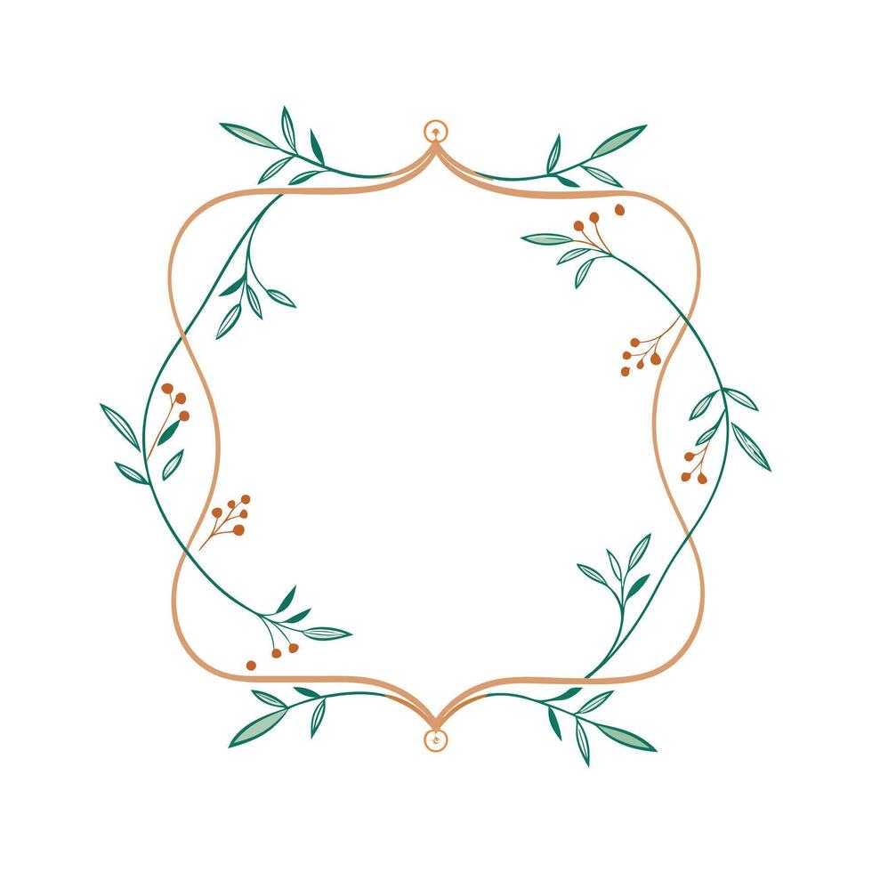 Beautiful Floral Frame Border Illustration vector