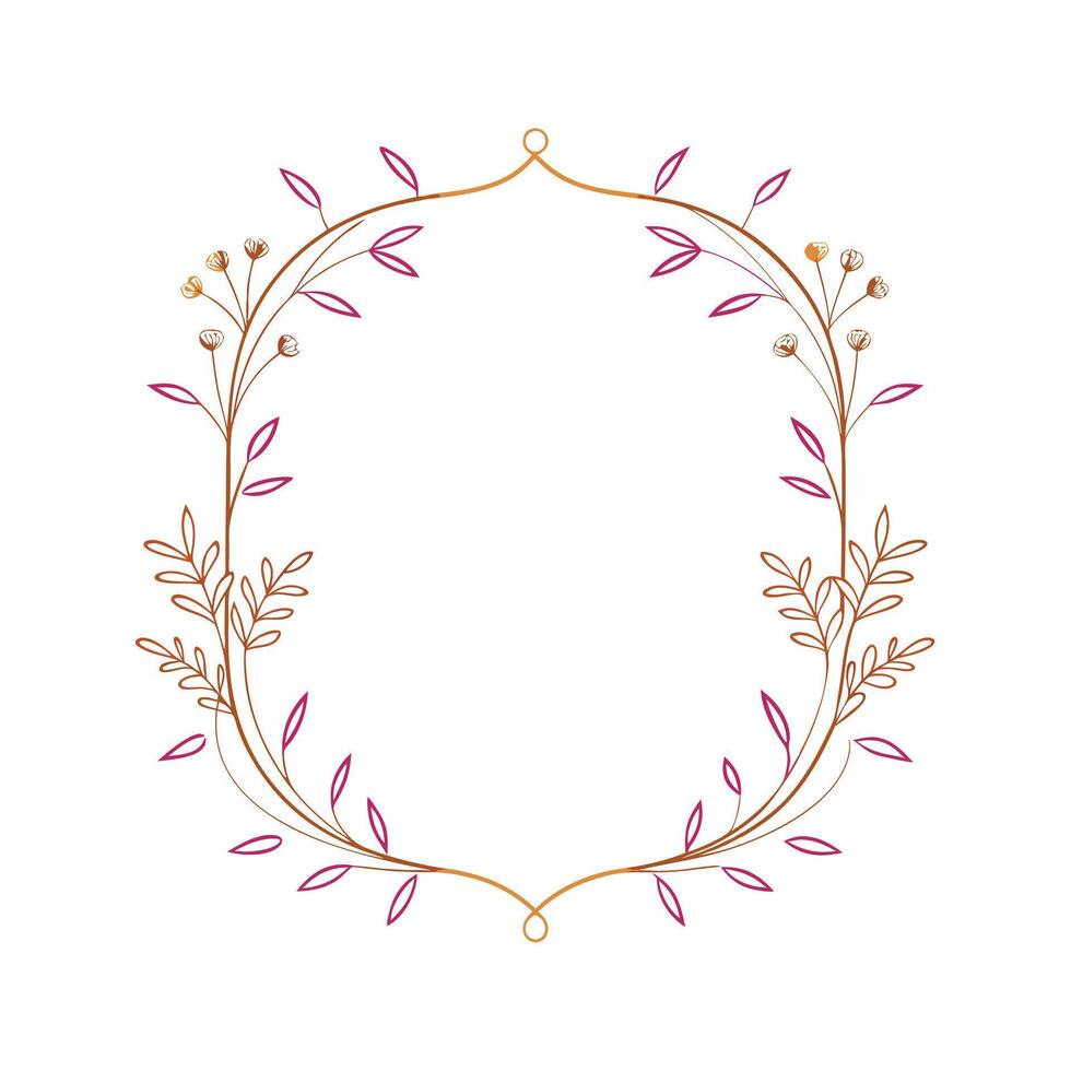 Beautiful Floral Frame Border Illustration vector
