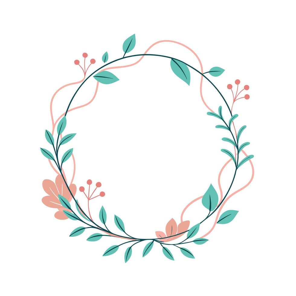 Beautiful Floral Frame Border Illustration vector